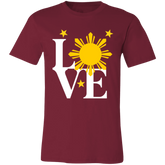 Love with Yellow Sun and Stars Unisex Jersey T-Shirt